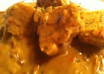 Tiroli gombóc vargánya szósszal